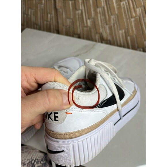 NIKE WOMEN COURT LEGACY LIFT PLATFORM SNEAKERS Shoes Sz 9 DM7590-100 - Picture 12 of 12